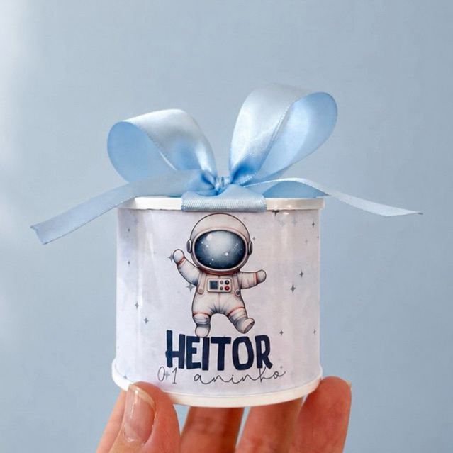 Kit tubolata personalizada ASTRONAUTA - 5x6 - lembrancinha maternidade | chá de bebê | aniversário - qualquer tema