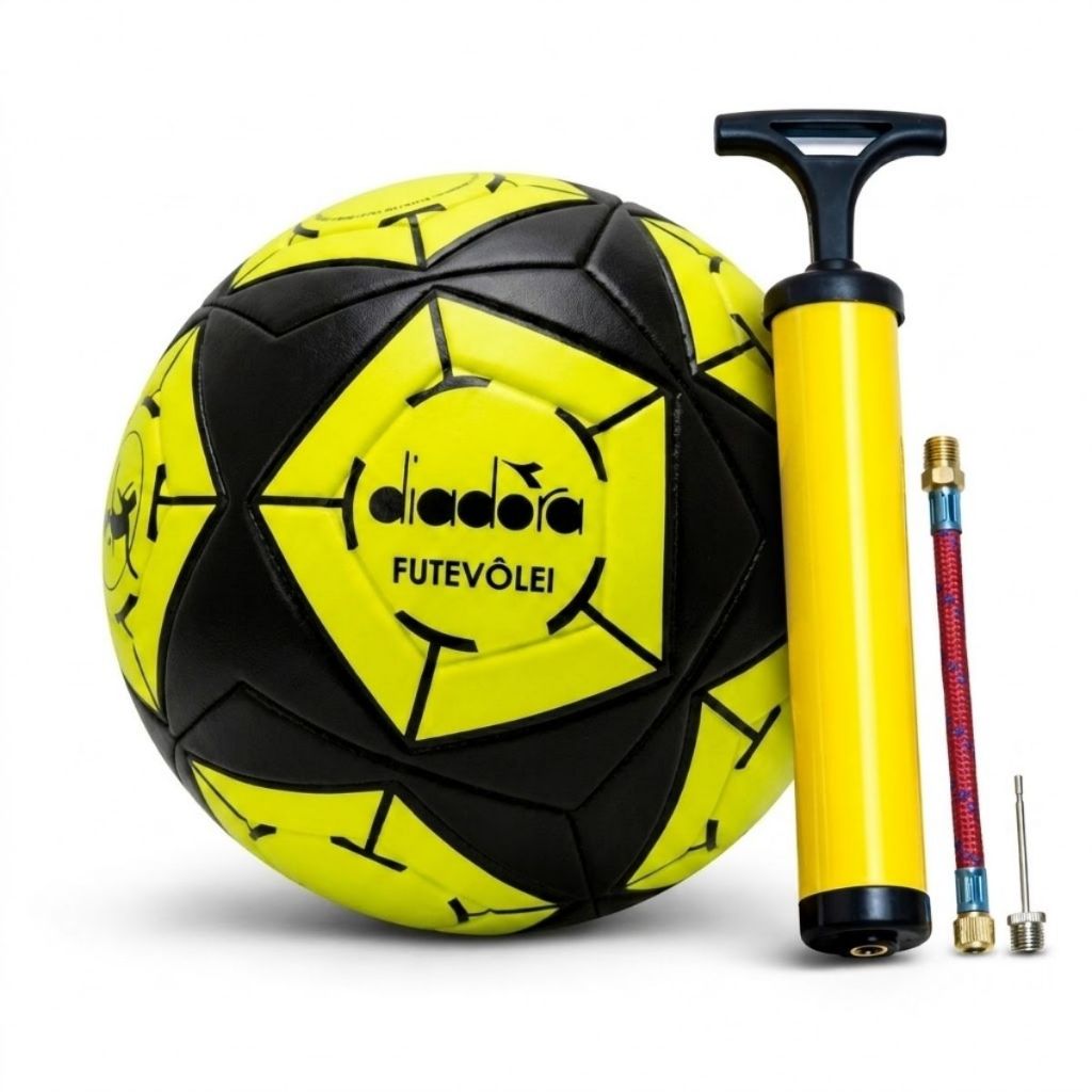 Bola Profissional Futevôlei Diadora Elite-R Oficial Praia Areia + Bomba de Ar