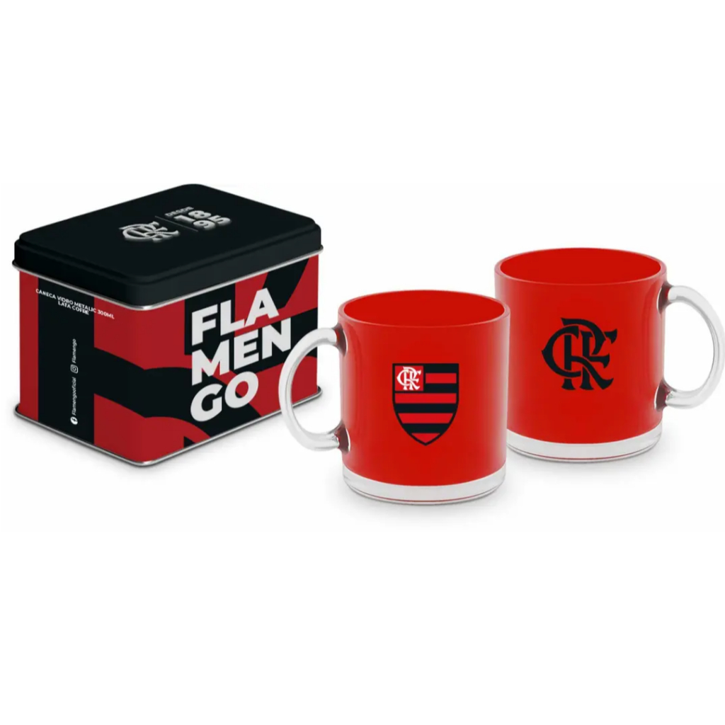 CANECA VIDRO LEGACY 500ML LATA FLAMENGO