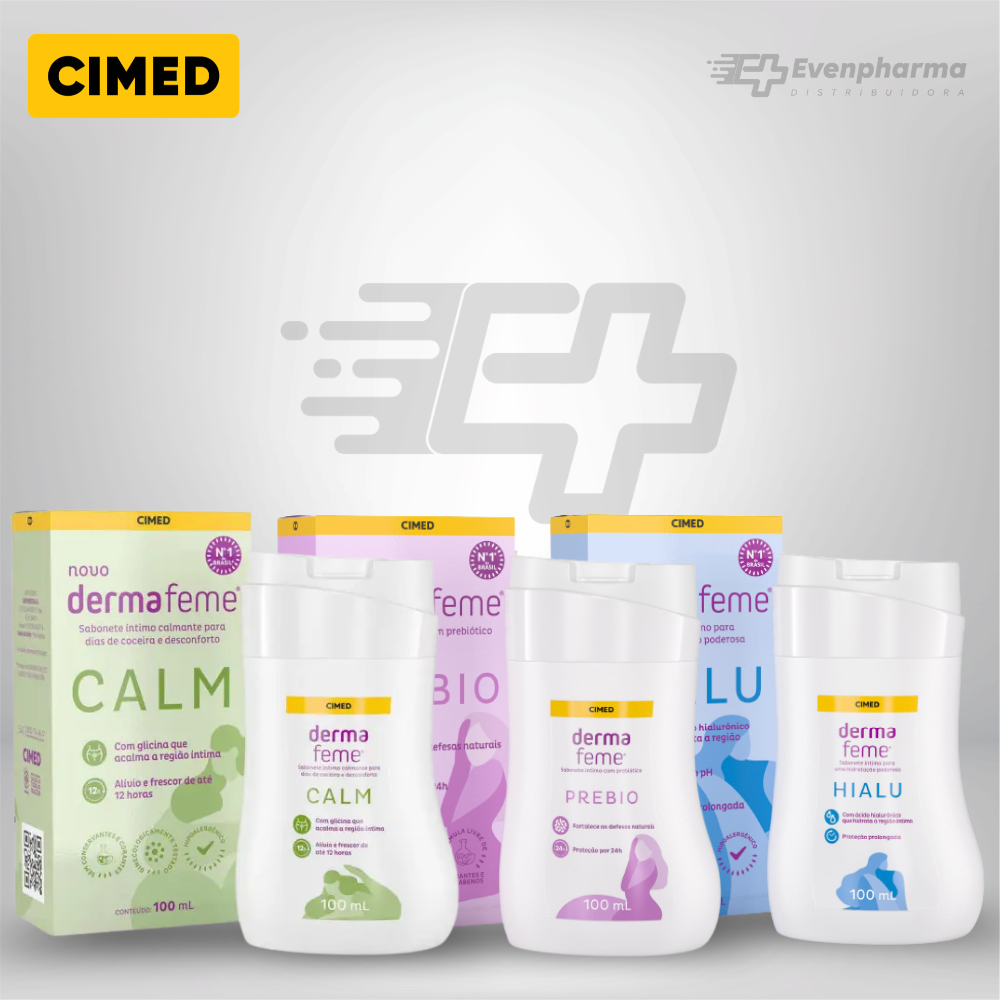 Sabonete líquido íntimo Dermafeme Calm Prebio Hialu Cimed 100ml
