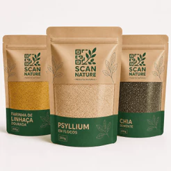 Mix Fibras: Farinha de Linhaça Dourada + Chia + Psyllium - 300g- 750g- 1500g