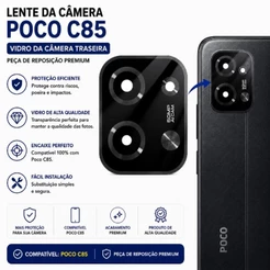 Lente Da Câmara Para Poco C85 4g / 5g Vidro Da Câmera Traseira Vidrinho + Dupla Face