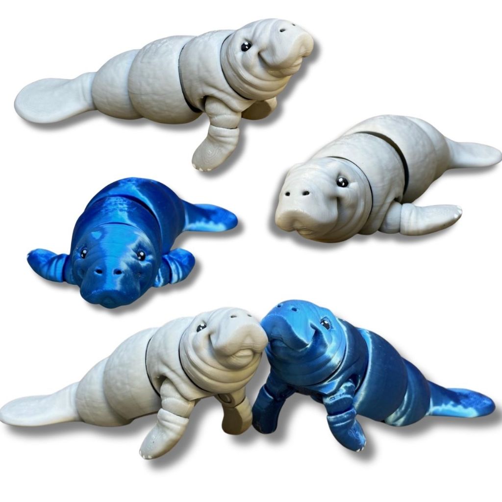 Peixe-boi Articulado Briquedo Manatee Fidget Toy PP/P/M/G Manatins Criaturas Aquáticas