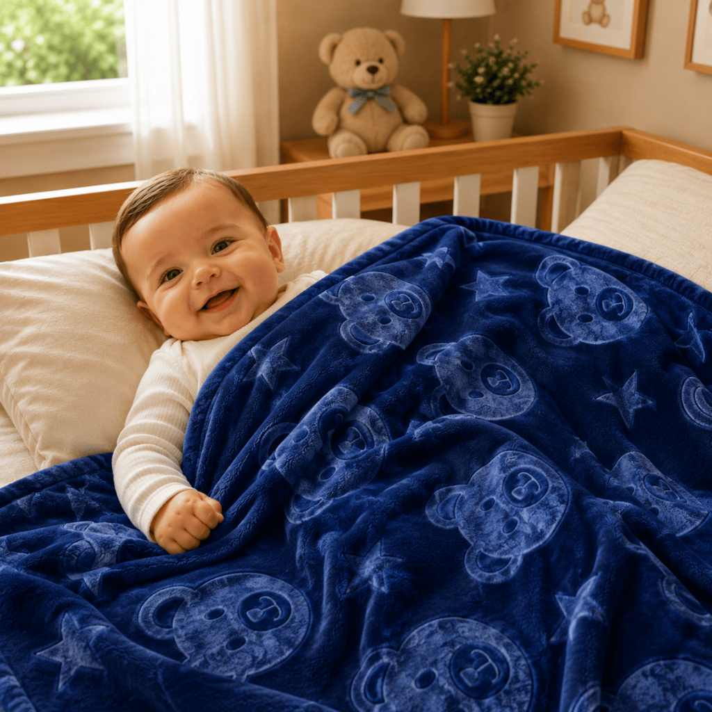Cobertor Infantil Bebê Pelo Alto Premium Hipoalergênico c/ Caixa Hazime Enxoval 90x110 Presente — imagem 2 de 2