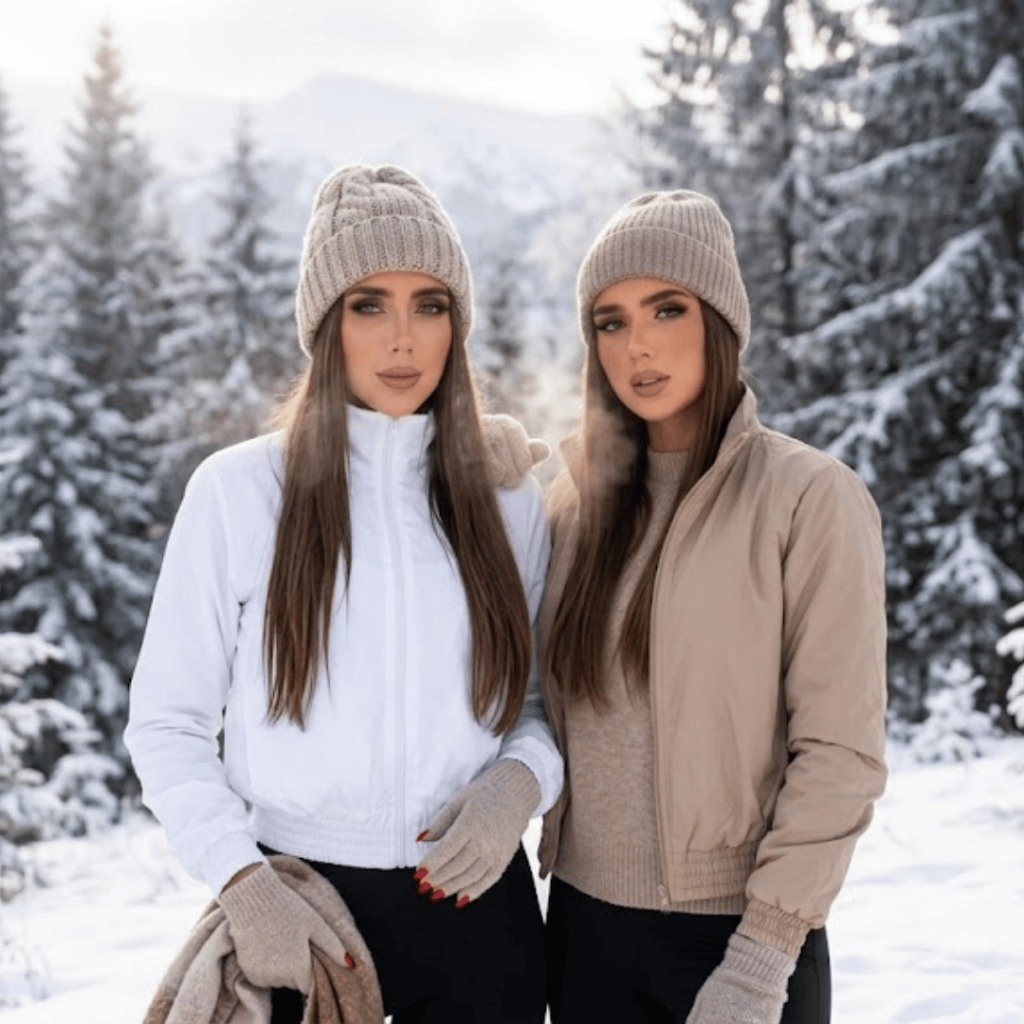 Kit 2 Casacos Cropped Femininos Meia Estação Suave Moda Frio Corta Vento Casual Dia a Dia e Treino