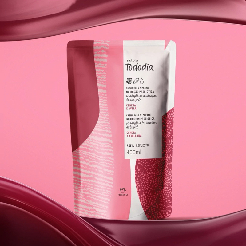 Refil Creme Desodorante para o Corpo Nutritivo - Hidratação Profunda e Proteção com Fragrância Frutal Avelã e Cereja