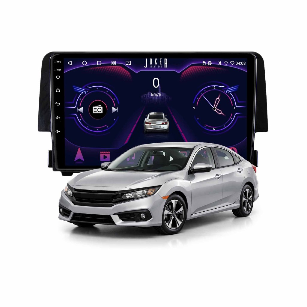 Multimídia Honda Civic G10 2017 A 2022 64gb Carplay Android Gps Bluetooth 9 Polegadas