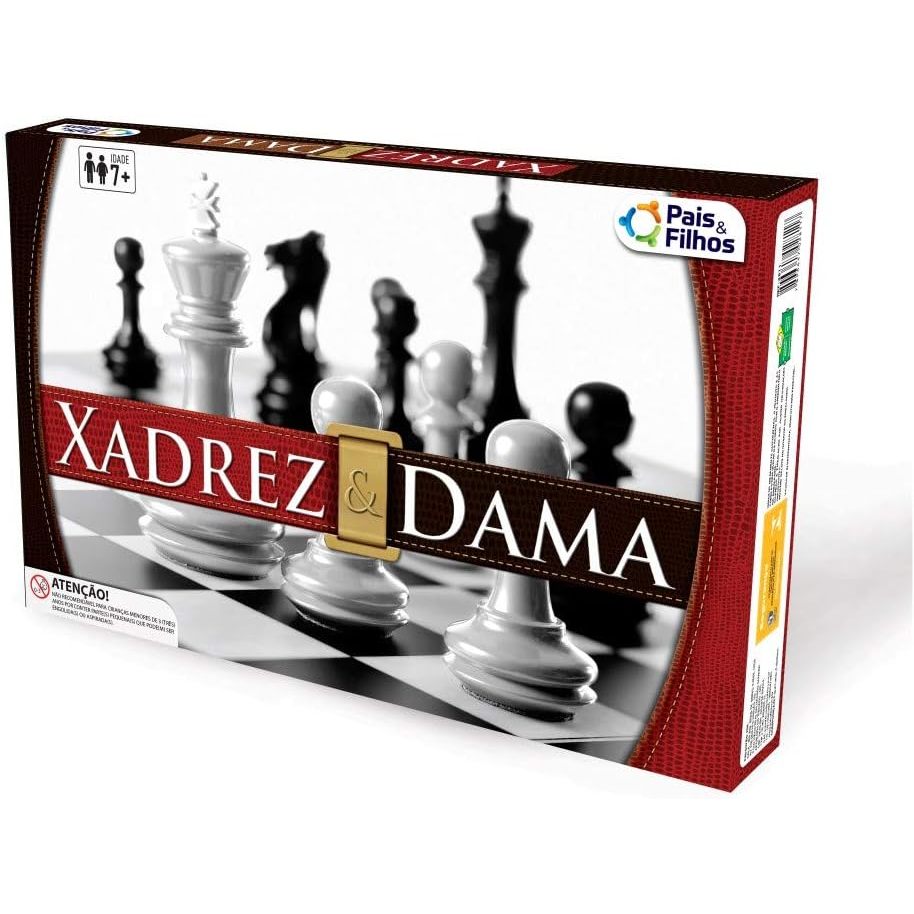 Jogo de Tabuleiro - Xadrez e Dama (Pais&Filhos)