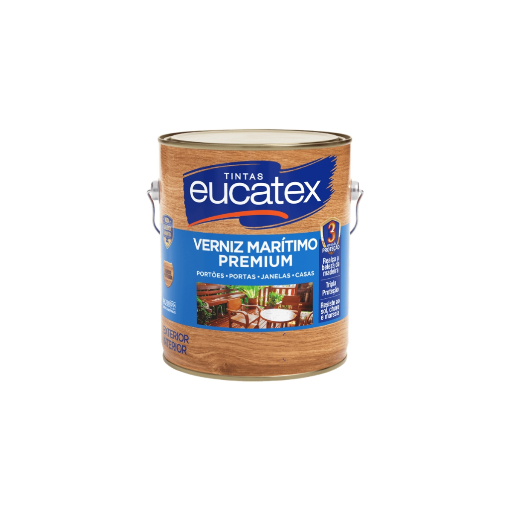 Verniz Marítimo Eucatex Porta Janela Deck Madeira Brilho 3,6 Incolor Brilhante