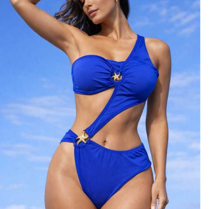 Maiô Feminino Moda Praia Maiô Elegante Maiô Estiloso Roupa de Praia Maiô Luxo Look de Praia Fashion
