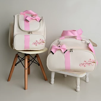 Bolsa Maternidade Menino Menina Kit 2 Peças Mochila 2 Em 1 Conjunto Mamãe Bebê Bolsas