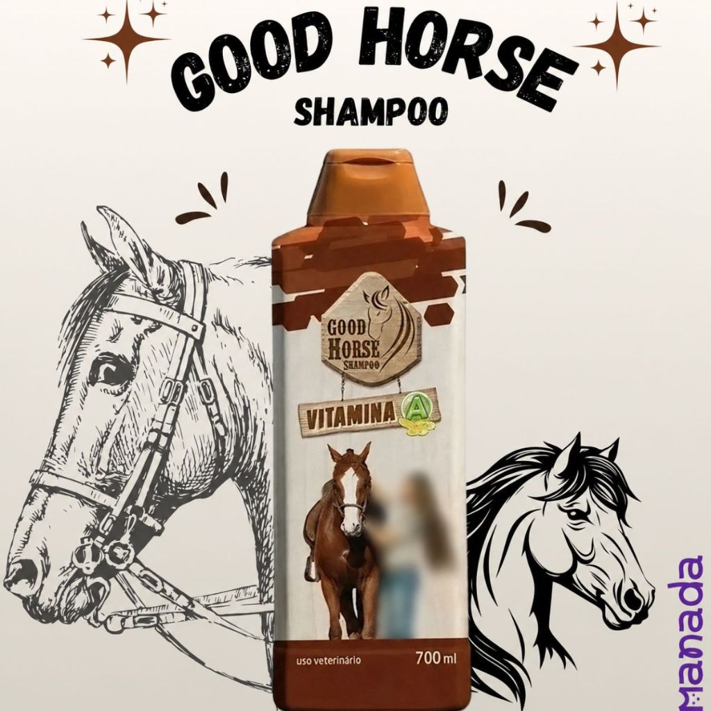 Shampoo Good Horse Vitamina A Crescimento 700ml Profissional Produto De Uso Exclusivo Veterinario