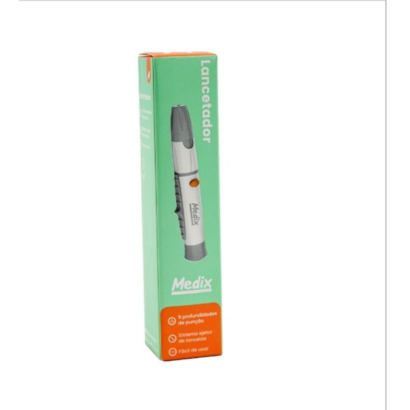 Lancetador Glicemia Medix Com Ajuste de Profundidade. — imagem 2 de 2