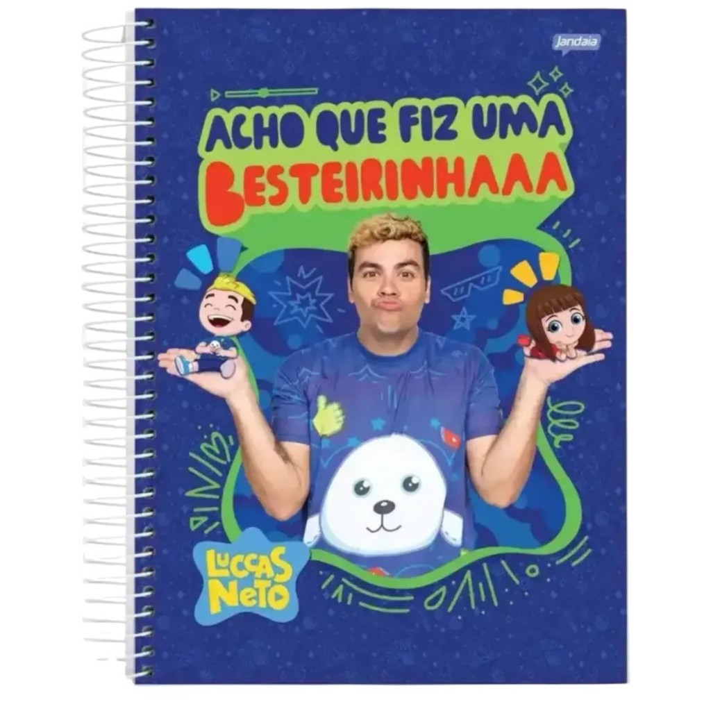 CADERNO UNIVERSITÁRIO CAPA DURA 80 FLS LUCAS NETO