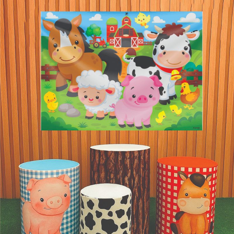 Painel Retangular TNT para Decoração Festa Fazendinha Piffer