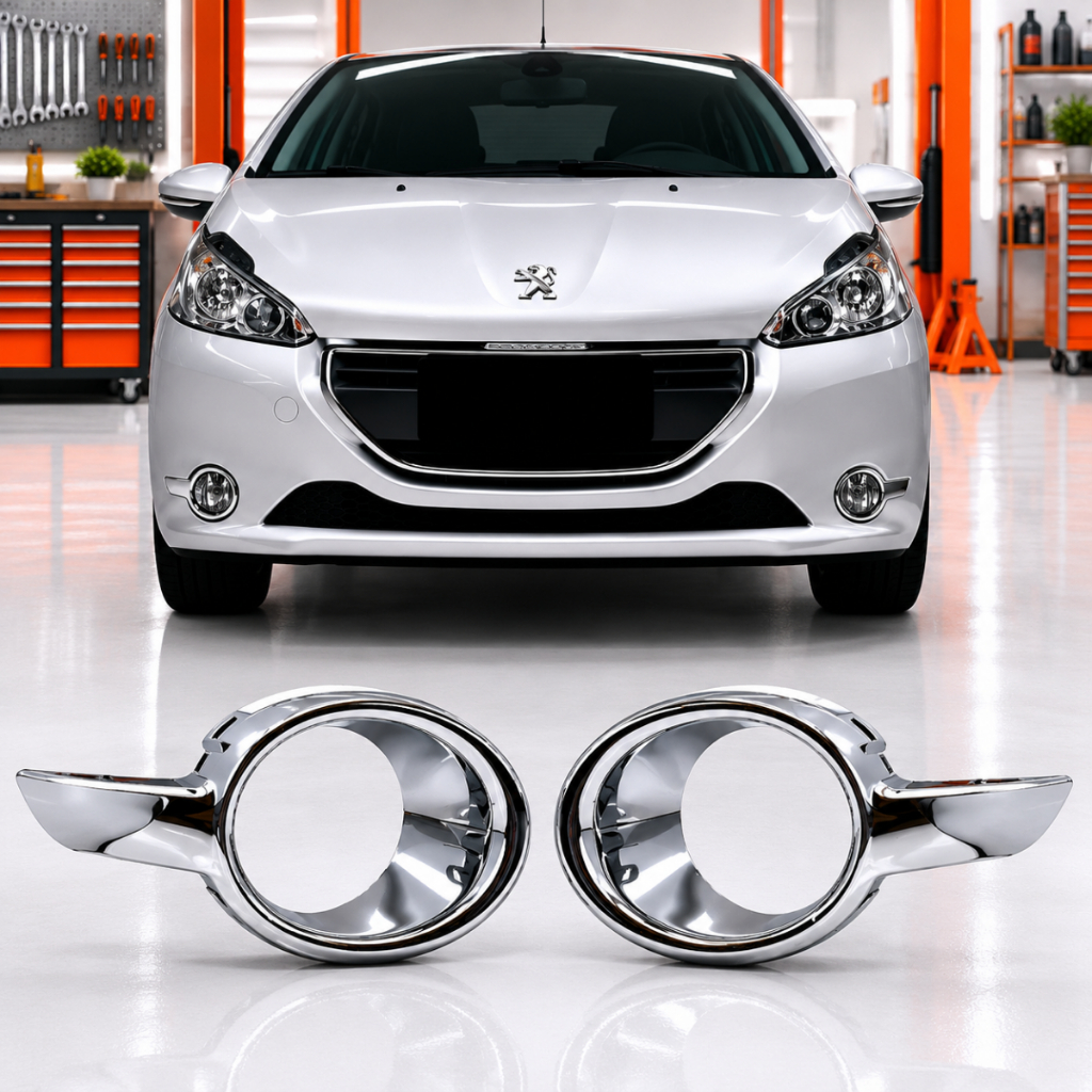 Imagem Moldura Cromada Milha Peugeot 208 2013 2014 2015