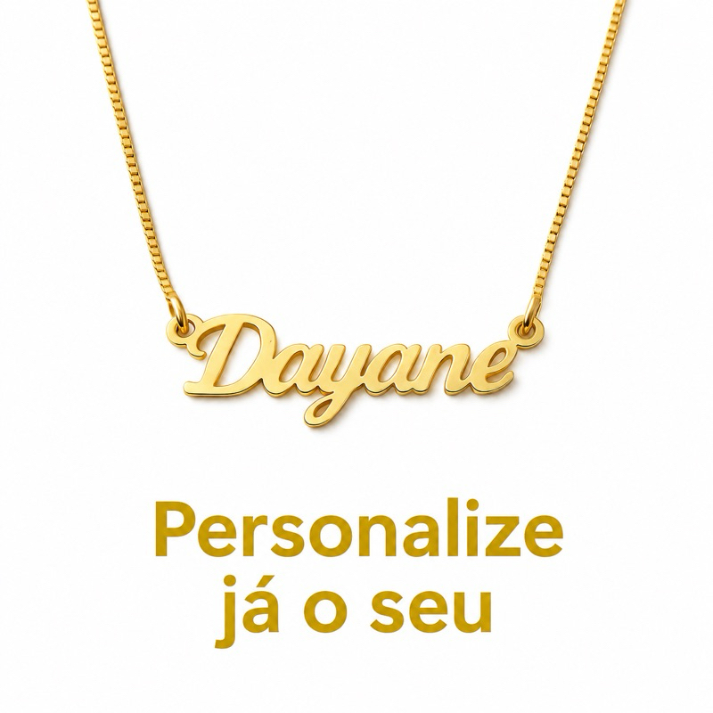 Colar Personalizado com Nome Banhado a Ouro 18K e Prata Hipoalergênico + Brinde Exclusivo — imagem 2 de 2
