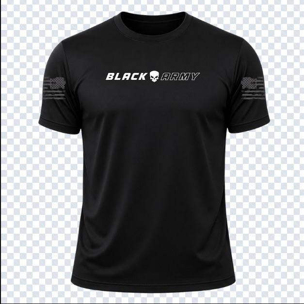 Camiseta Dry Fit UV Black Army Masculina Proteção Solar UV Tecido Esportivo Respirável para Treino, Academia