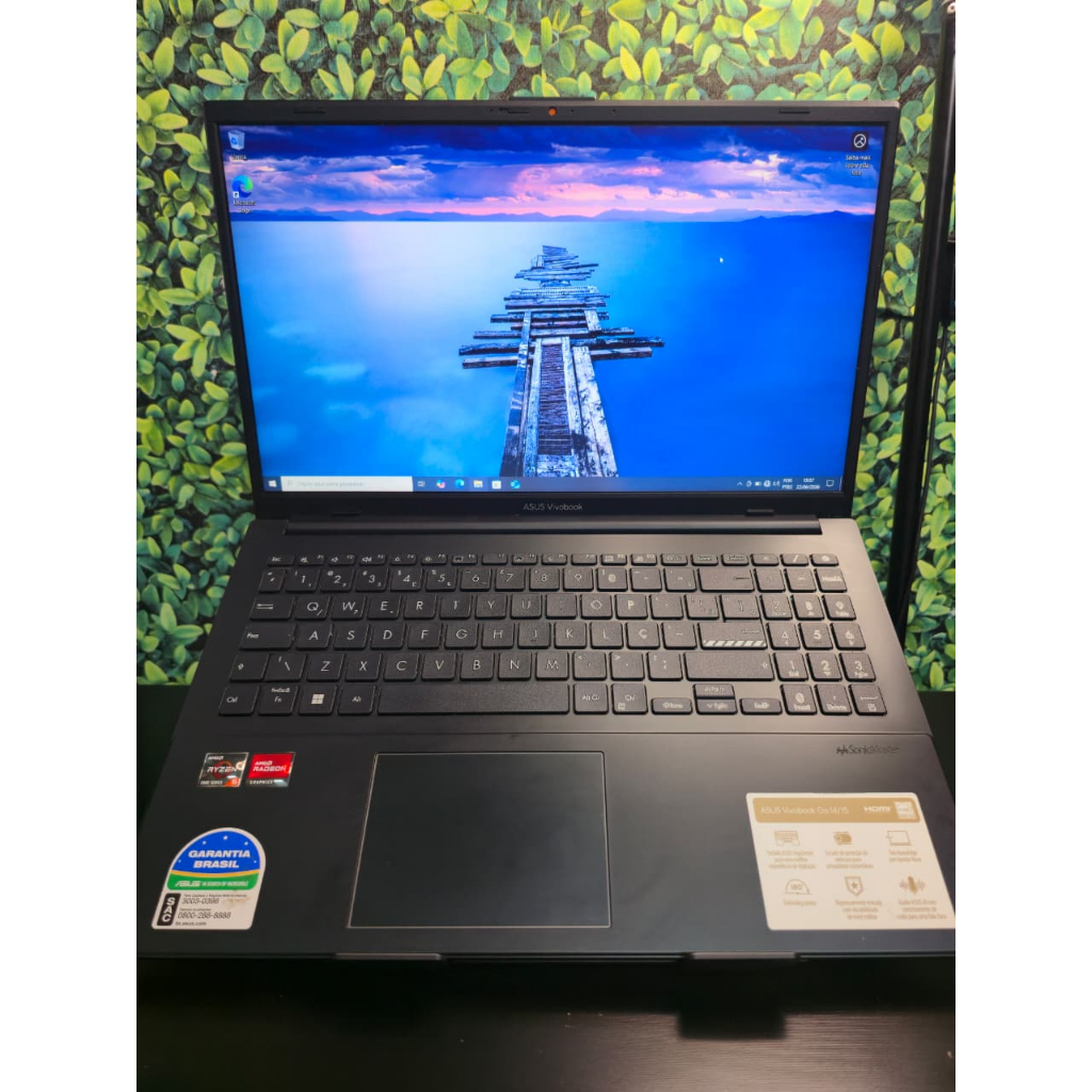 Notebook ASUS Vivobook Go 15 AMD Ryzen 5 Série 7000 8GB RAM SSD NVMe