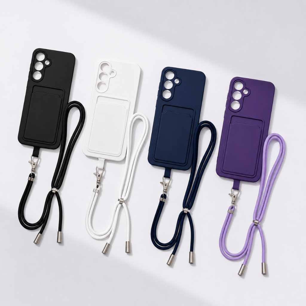 Capa Capinha Samsung A17 A07 A56 A36 A26 A16 A06 S25FE S24FE S23FE S21FE S20FE Porta Cartão Cordão