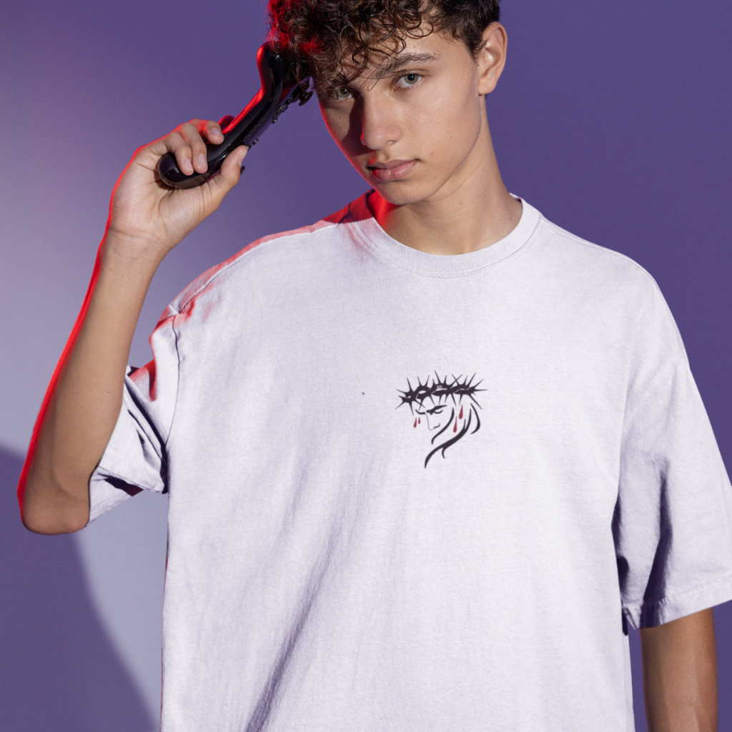 Camiseta Oversized Masculino/Feminino  Academia Camiseta Larga Streetwear Oversize Algodão Jesus