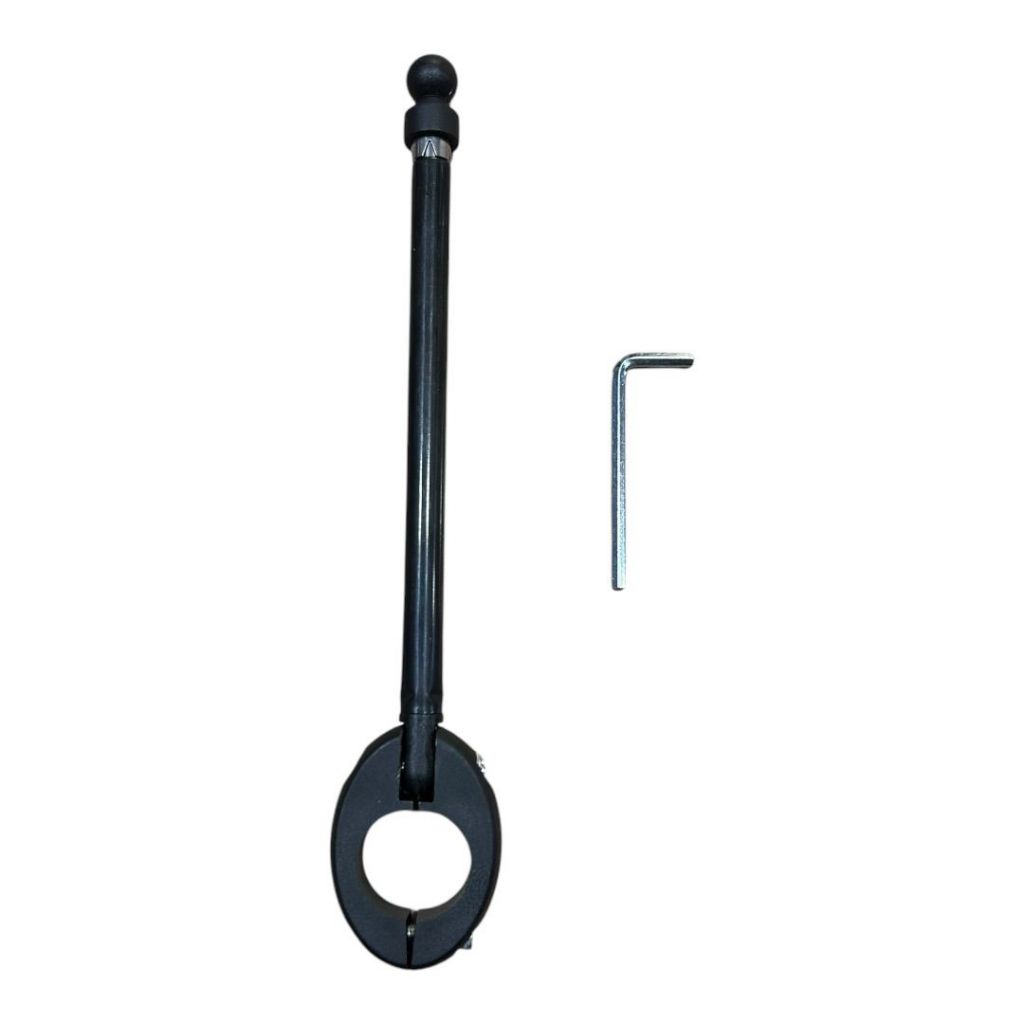 Antena Corta Pipa Moto Bike Retrátil Anti Cerol Aço ABS Guidão Preta 22mm
