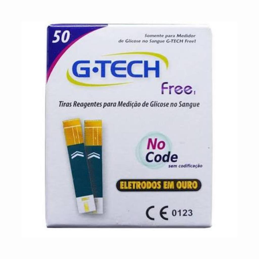 Tira Reagente de Medir Glicose Free 50 unidades - Gtech