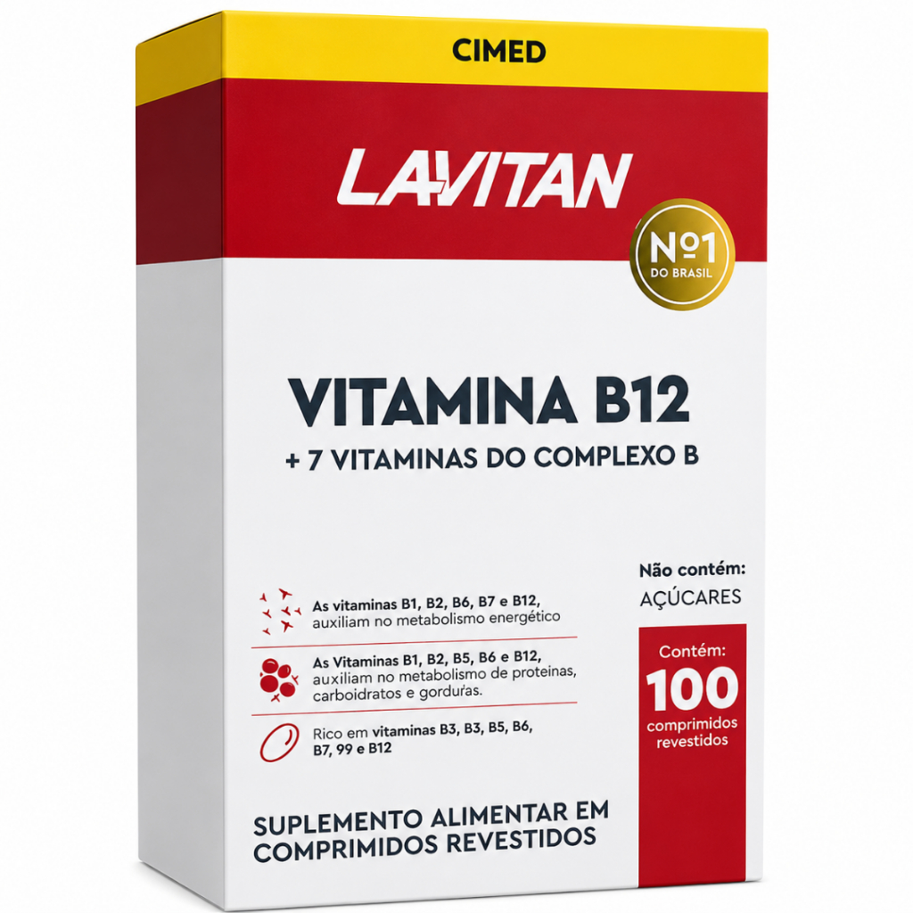 Lavitan Vitamina B12 + 7 Vitaminas do Complexo B com 100 Comprimidos