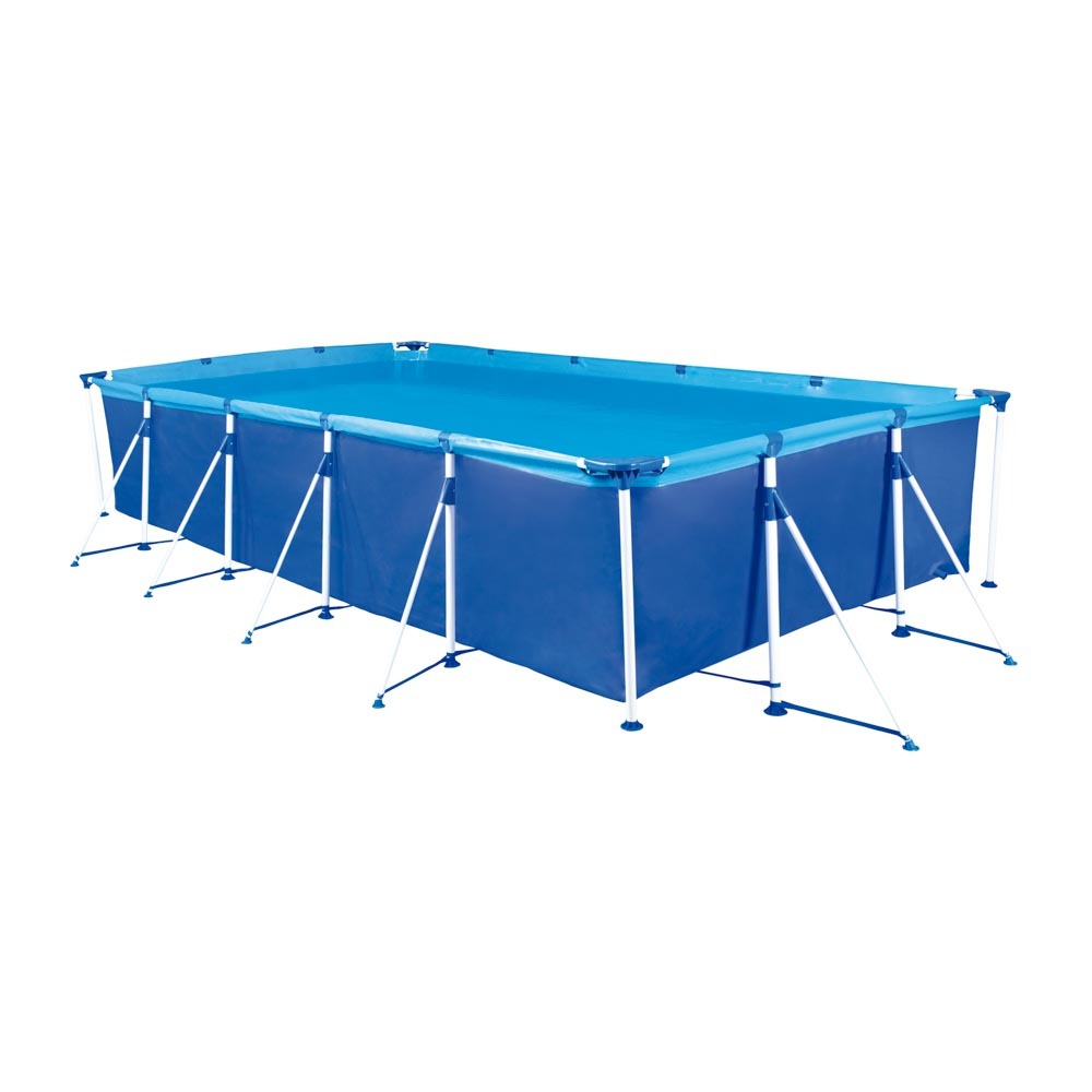 Piscina 10.000L Mor Premium Estrutura Reforçada C 2 Válvulas Azul Lisa
