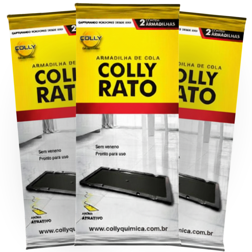 Kit 3 Pares Placa Adesiva Colly – Alta Fixação para Captura de Insetos Rasteiros