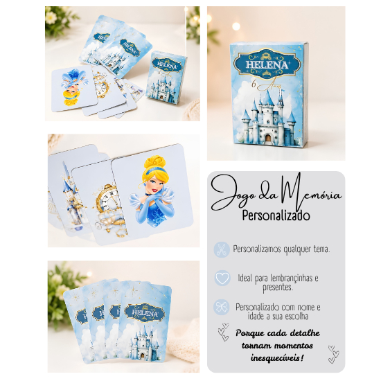 Jogo da Memória Personalizado | Lembrancinha Infantil | Qualquer Tema | Festa Aniversário