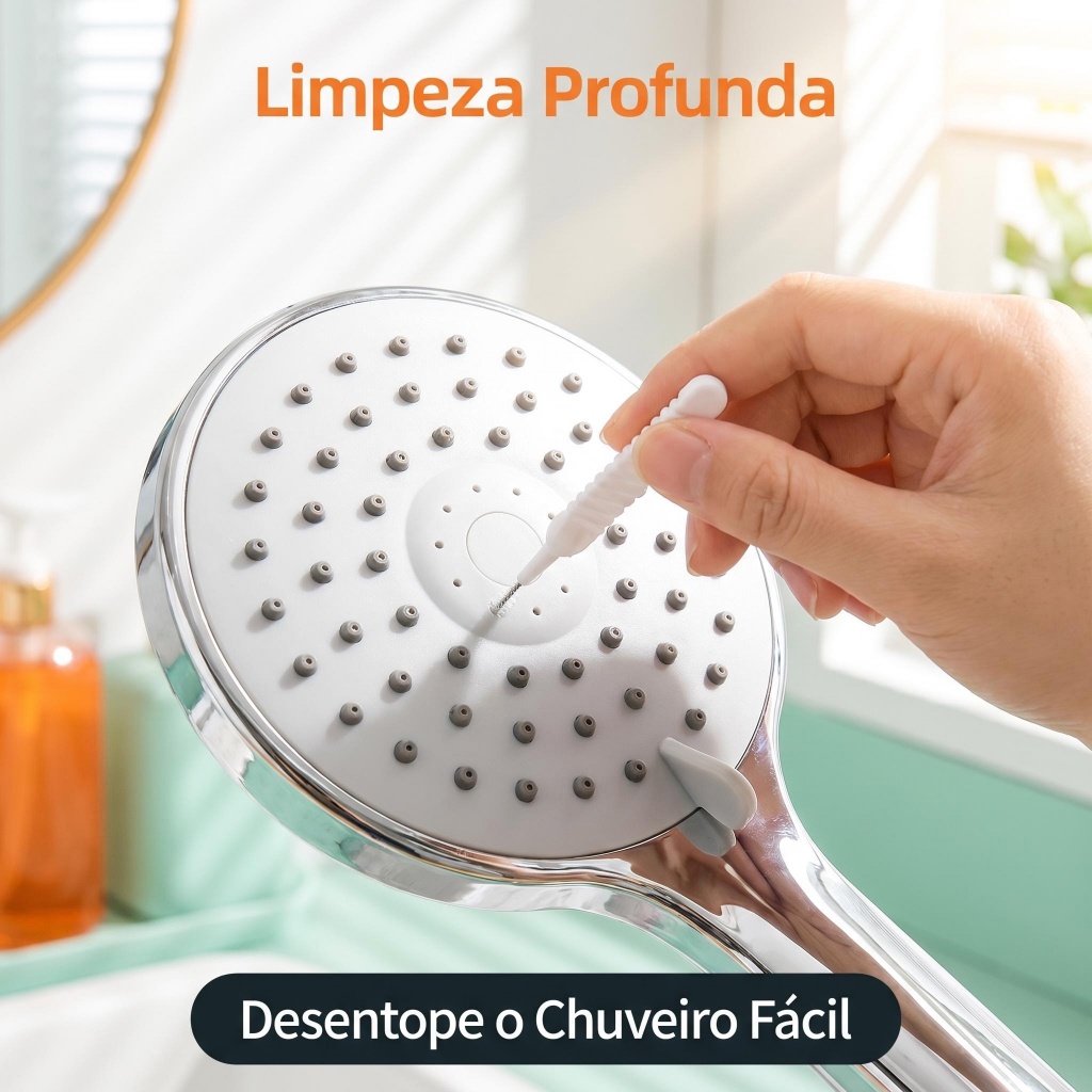 Escova Limpa Furo Chuveiro Kit 10/20/30 Unidades Fácil Uso