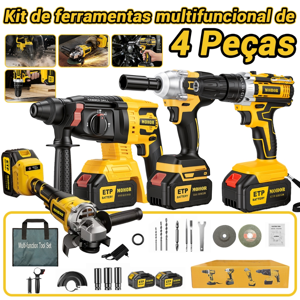 Kit Caixa de Ferramentas 48V com Bolsa de Ferramentas para Transporte, Embalagem em Saco Organizador Portátil Reforçado