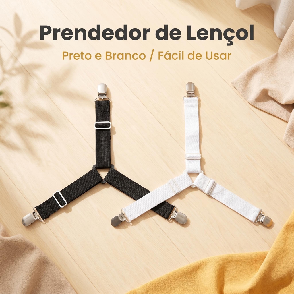 Prendedor de Lençol Antideslizante Fácil de Usar no Dia a Dia