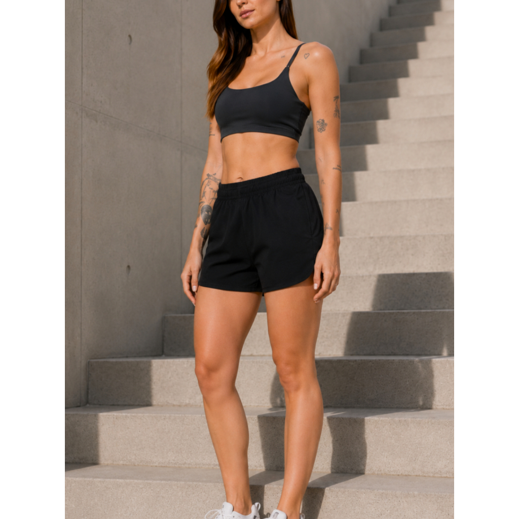 Short Feminino Tactel Cós Elástico Secagem Rápida Academia Praia Piscina Corrida Fitness P ao GG
