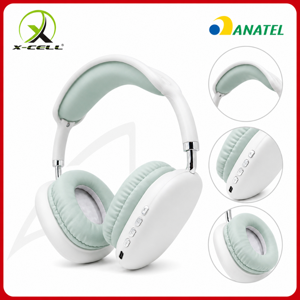 Fone De Ouvido Headset Bluetooth 5.3 Microfone X-cell Bth-66