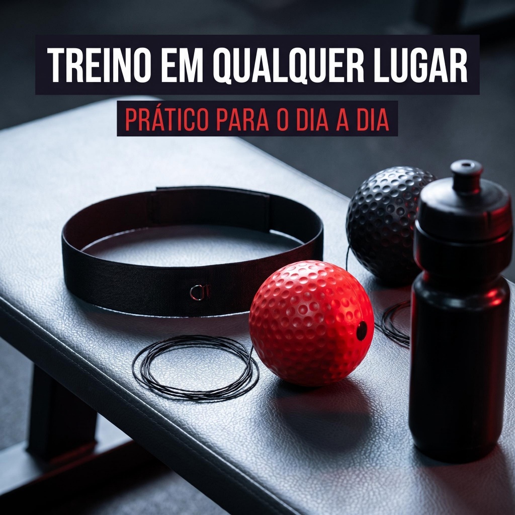 Equipamento Boxe Bola Reação Faixa Ajustável