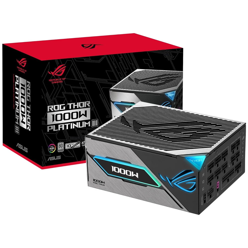 Fonte Atx 1000w Asus Rog Thor Platinum Iii 1000p3 80 Plus Platinum Modular - Rog