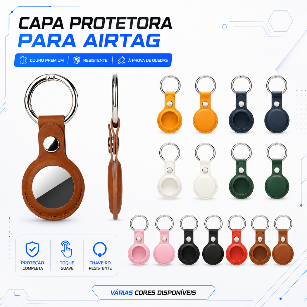 Capa com Chaveiro para Airtag Case Air Tag