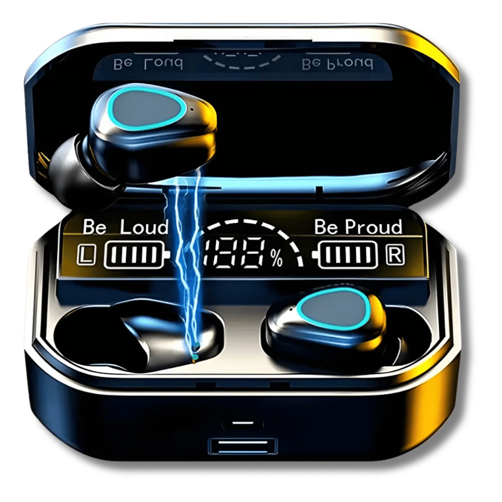Fone De Ouvido In-ear Sem Fio M10 Tws Fone Bluetooth M10 V5.3 M10 V5.3 Preto Com Luz Led