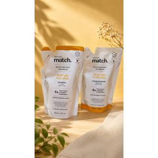 Kit Refil Shampoo + Condicionador Nutrição Profunda Match, O Boticário.