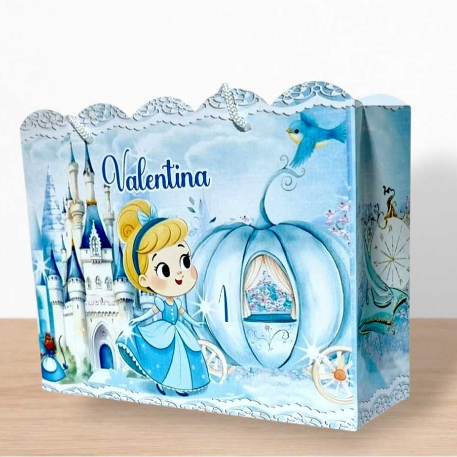 10 Sacolinhas Surpresa M Cinderela Lembrancinha Personalizada Festa Infantil Com Nome