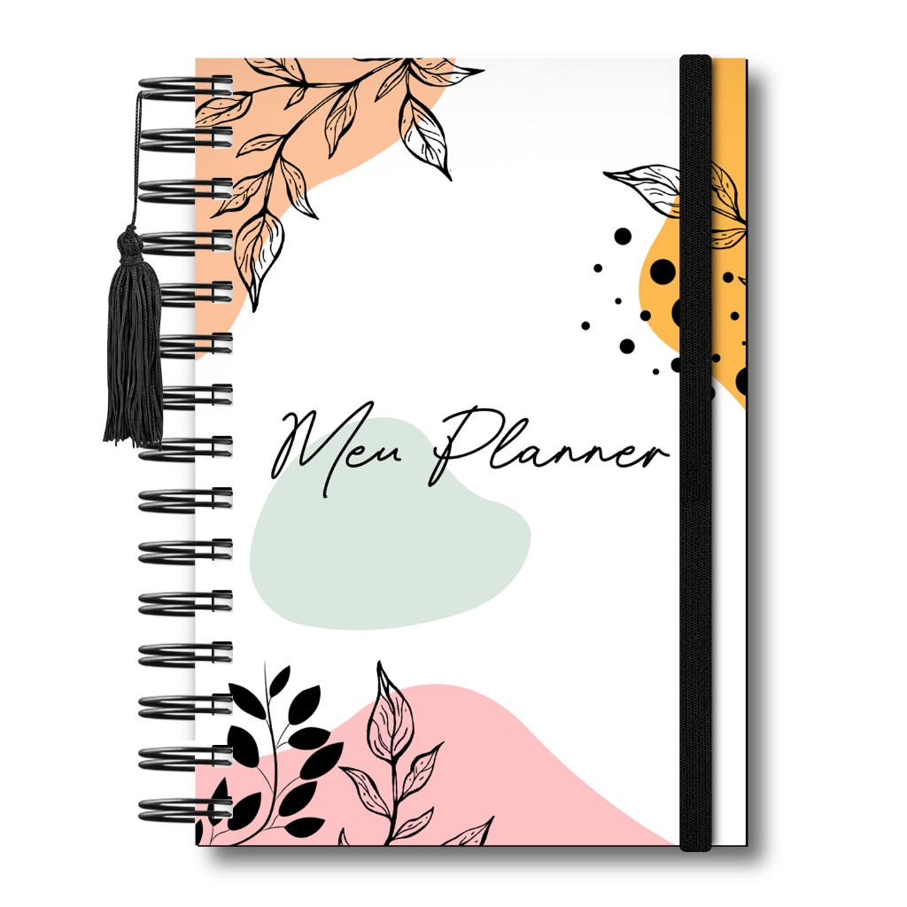 Agenda Planner Mensal Visão Mês Capa Dura 228 Páginas Planejamento Meu Planner 12 Meses Colorido