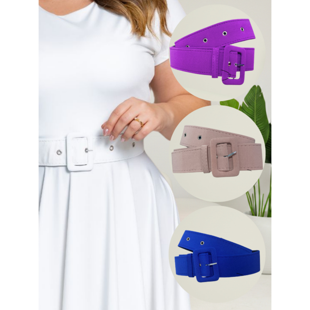 CINTO FORRADO  VARIAS CORES COM FECHO PARA VESTIDOS E SAIAS P ao GG