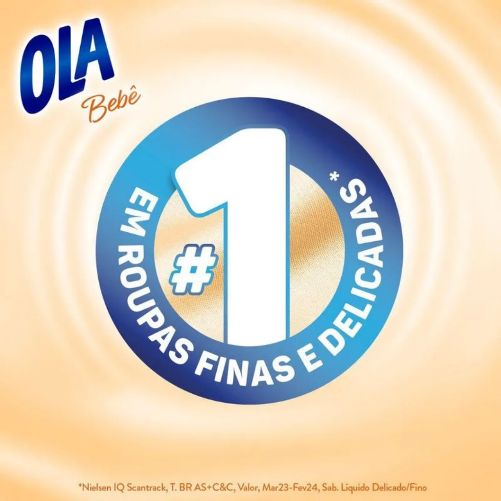 Kit Lava Roupas Ola Bebê 1L + Amaciante Comfort Puro Cuidado Para Roupas de Bebê Pele Delicada