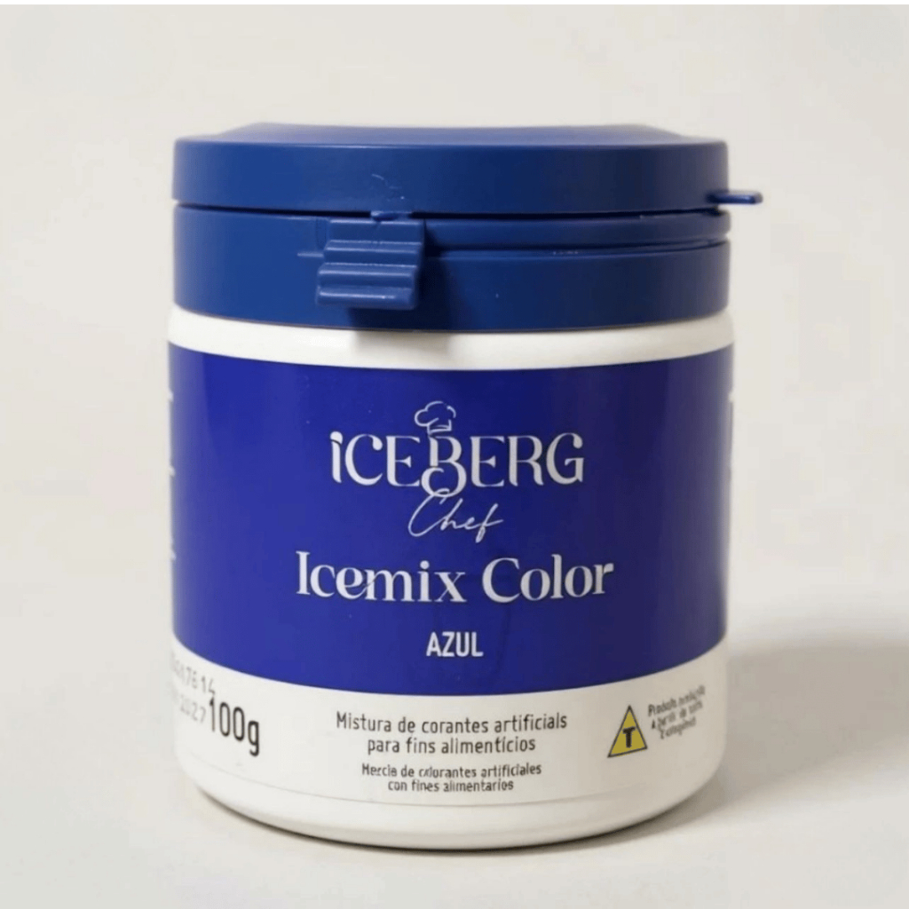 Corante Em Pó Azul Icemix Color 100g Para Sorvete Calda Maça Do Amor Pipoca Doce Confeitos Iceberg