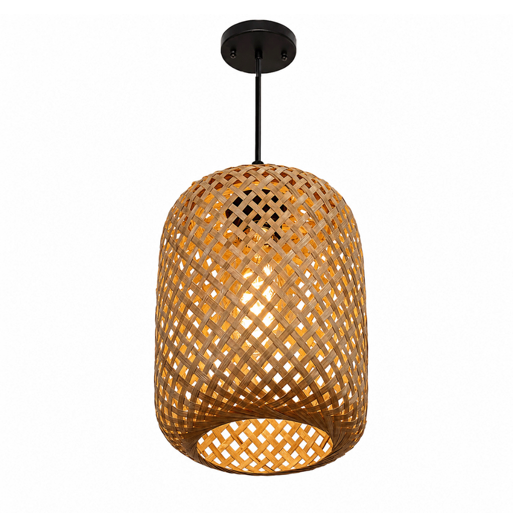 Pendente Luminária Vero Milão em Bambu 30x37 cm