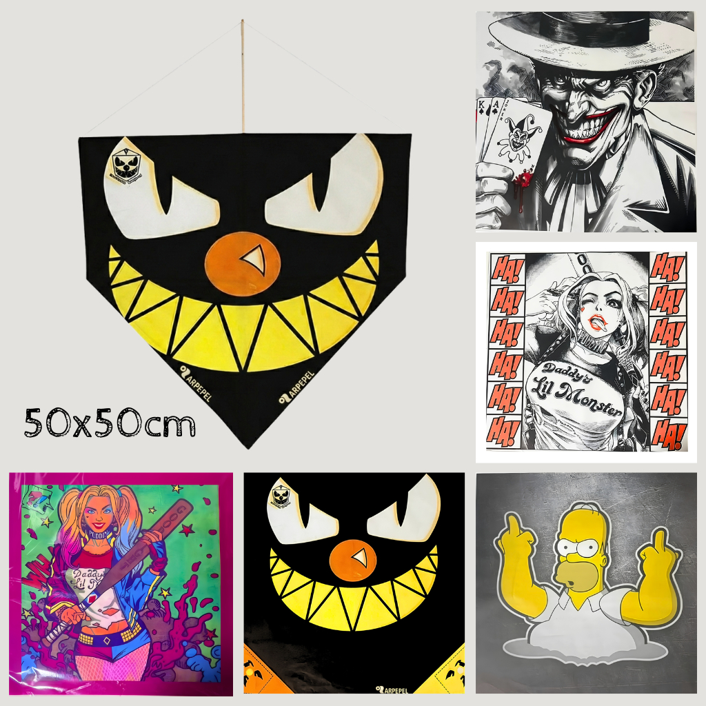 Folha de Seda 50x50 Desenhos Malvadao Coringa Sortidos Varias Estampas c/100 200 300 Mais Barato