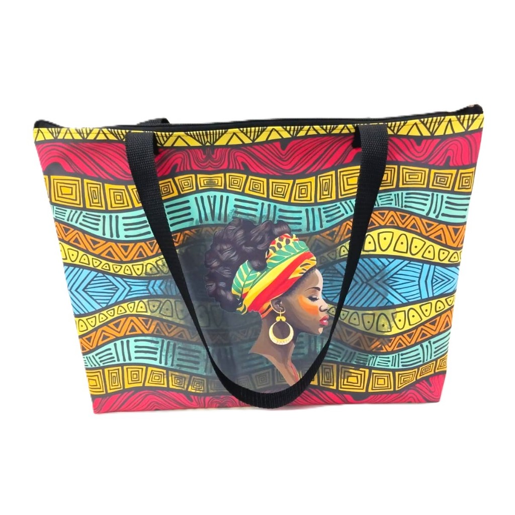 Bolsa Sacola Personalizada Africa Tote Africana Étnica Color
