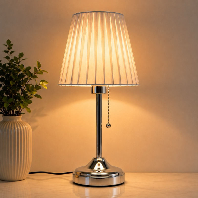 Abajur de Mesa DouradoPrata Cúpula Branca Cinza Bivolt Cabeceira Quarto Sala Decoração Luxo Moderno Minimalista Elegante